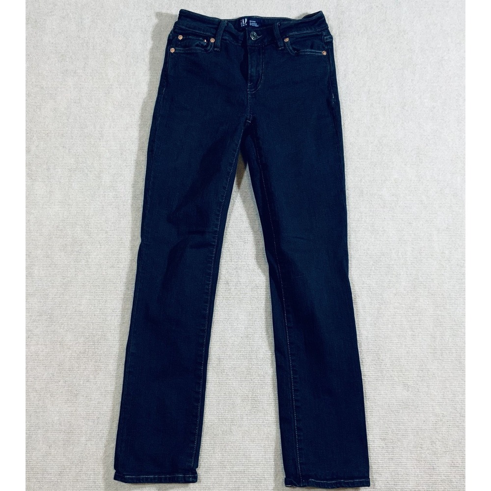 Gap Classic Straight Fit Jeans Women 00/24R Dark Wash Denim